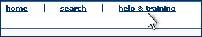 Screen shot of MiSACWIS - Help and Training link highlighted
